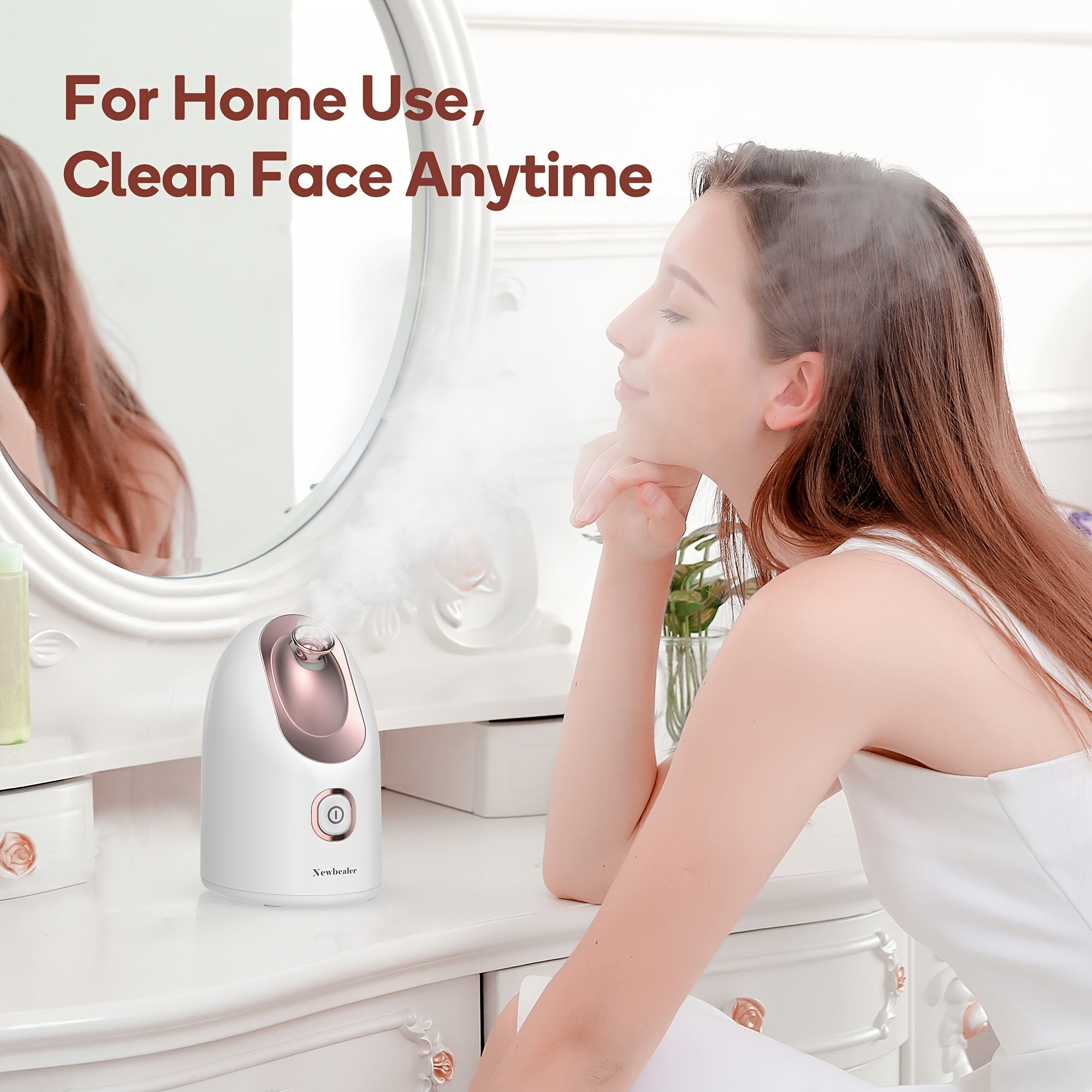 Portable Facial Steamer, Deep Hydrating And Moisturizing Spray, Hot Mist Facial Spa Humidifier, Face Hydration Device, Deep Moisturizing, Facial Skincare Sprayer, Easy And Convenient Spa Experience